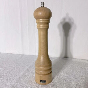 Vintage Trudeau 12” Blonde Wood Pepper  Grinder Pepper Mill